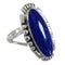 Lapis Southwestern Sterling Silver Ring Size 4-3/4 QX86678